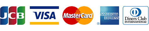 JCB,VISA,Mastercard,American Express,Diners Club
